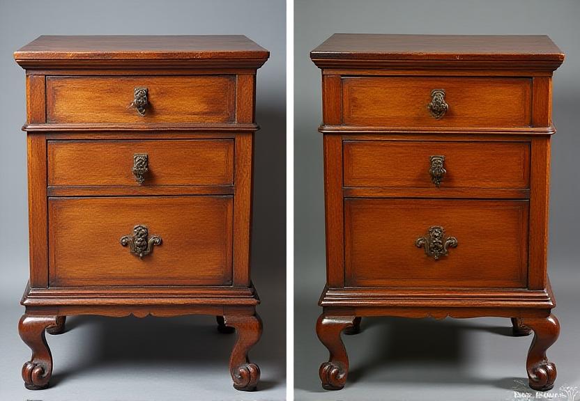 Restauración de muebles antiguos antes y después